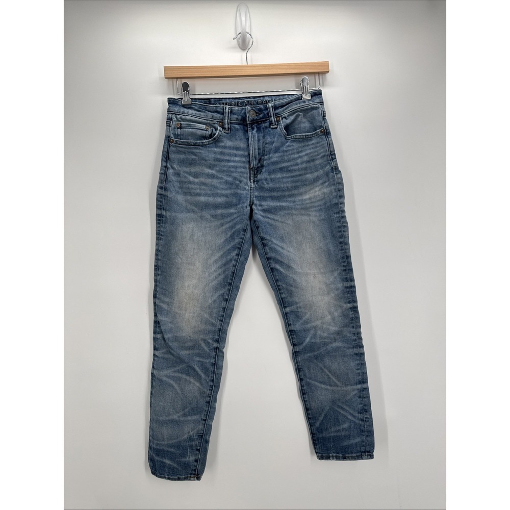 American Eagle Mens AirFlex+ Athletic Straight Jeans 29x30 Blue Stretch Denim